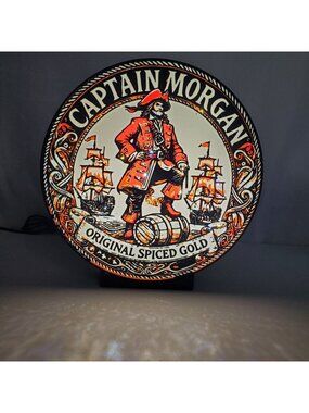 Captain Morgan "Original Spiced Gold" LED Light Box – Nautical Bar Sign